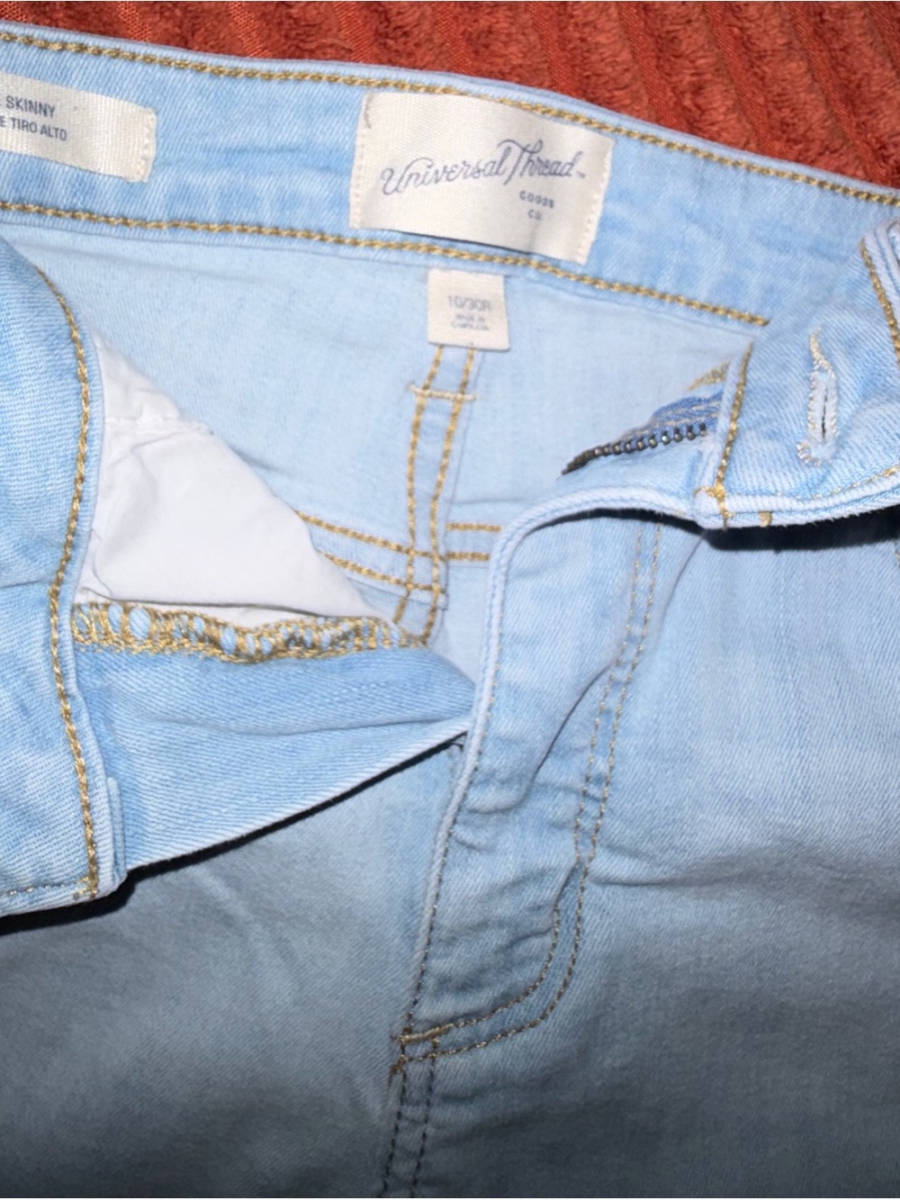 Universal Thread Light Blue Ripped Skinny Jeans - Picture 3 of 4